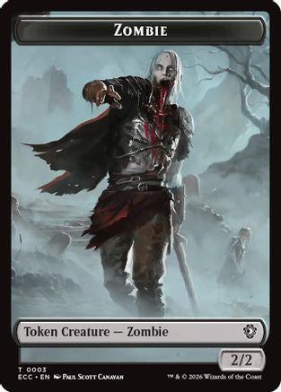 Image of Zombie // Elf Warrior Double-Sided Token (ECC-3 // 4) - Commander: Lorwyn Eclipsed