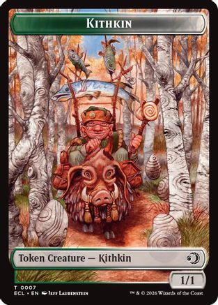 Image of Kithkin // Treasure Double-Sided Token (ECL-7 // 10) - Lorwyn Eclipsed Foil