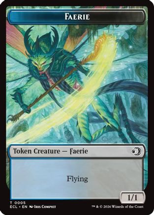 Image of Faerie // Goblin Double-Sided Token (ECL-5 // 6) - Lorwyn Eclipsed Foil