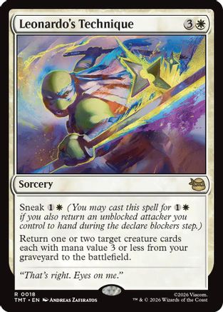 Image of Leonardo's Technique (TMT-018) - Teenage Mutant Ninja Turtles Foil