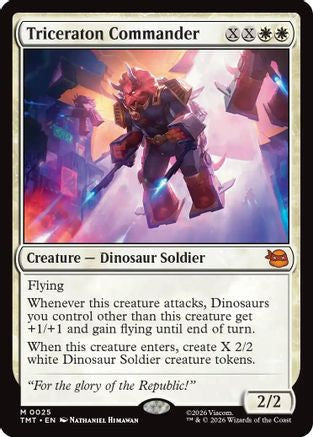 Image of Triceraton Commander (TMT-025) - Teenage Mutant Ninja Turtles Foil