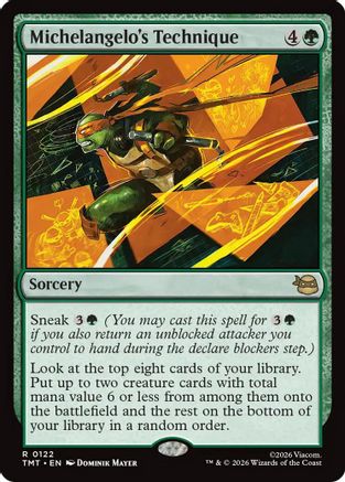 Image of Michelangelo's Technique (TMT-122) - Teenage Mutant Ninja Turtles Foil