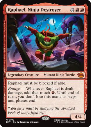 Image of Raphael, Ninja Destroyer (TMT-102) - Teenage Mutant Ninja Turtles Foil