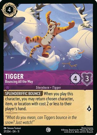 Image of Tigger - Bouncing All the Way (37/204) - Winterspell Cold Foil