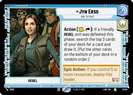 Image of Jyn Erso - Time to Fight (5/264) - A Lawless Time