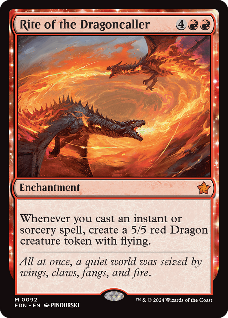 Image of Rite of the Dragoncaller (FDN-092) - Foundations: (enchantment) Foil