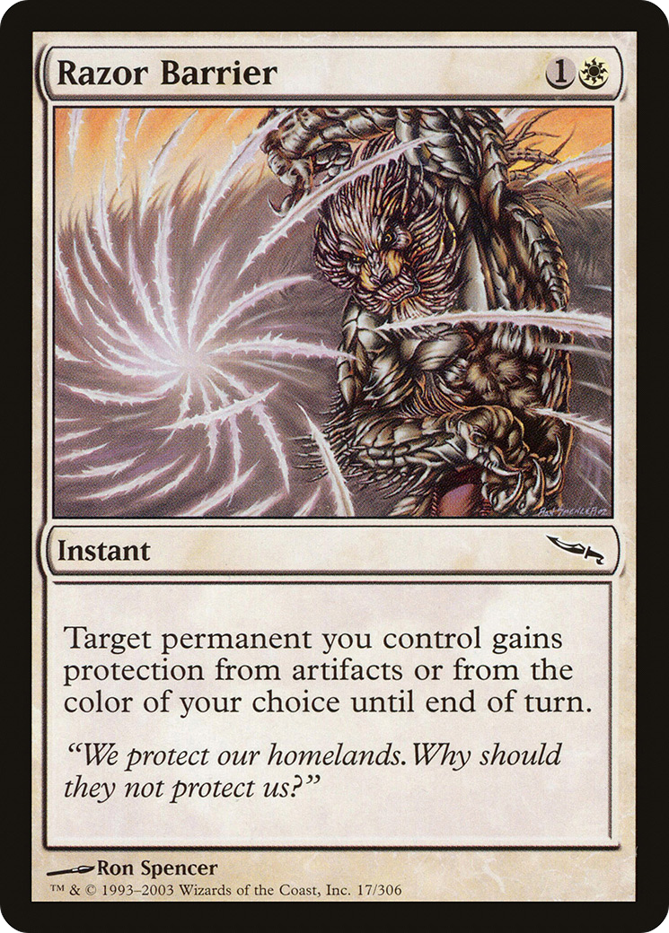 Image of Razor Barrier (MRD-017) - Mirrodin
