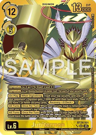 Image of Jupitermon (Rare Pull) (BT24-101) - Time Stranger Foil