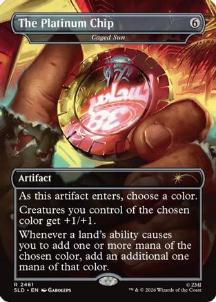 Image of The Platinum Chip - Caged Sun (SLD-2461) - Secret Lair Drop Series