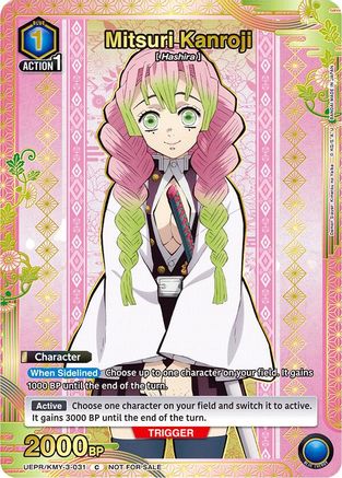 Image of Mitsuri Kanroji (031) (Gold) (UEPR/KMY-3-031) - Union Arena Promotion Cards Foil