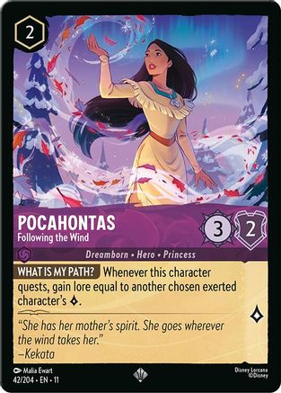 Image of Pocahontas - Following the Wind (42/204) - Winterspell Cold Foil