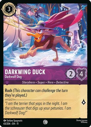 Image of Darkwing Duck - Darkwolf Dog (43/204) - Winterspell Cold Foil
