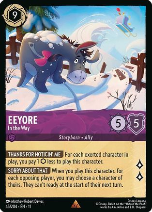 Image of Eeyore - In the Way (45/204) - Winterspell Cold Foil