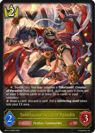 Image of Taketsumi, Aconite Paladin (BP14-018EN) - BP14 Banquet of Dreams