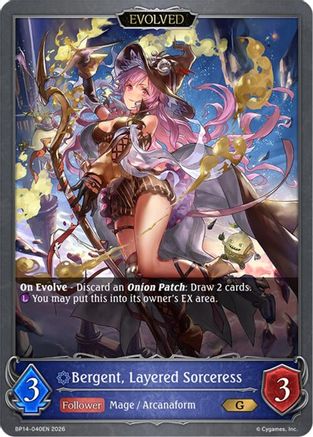 Image of Bergent, Layered Sorceress (Evolved) (BP14-040EN) - BP14 Banquet of Dreams