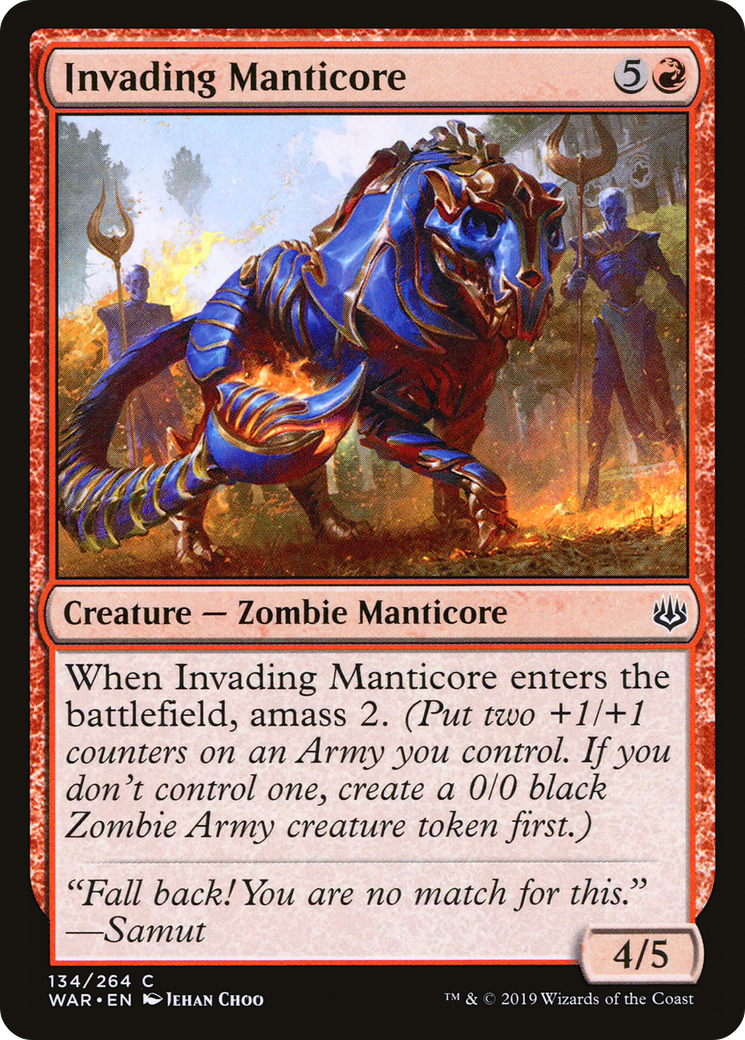 Image of Invading Manticore (WAR-134) - War of the Spark