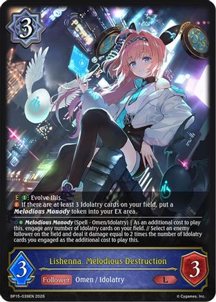 Image of Lishenna, Melodious Destruction (BP15-039EN) - BP15 Trial of the Omens
