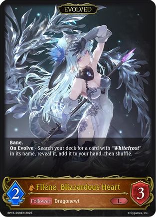 Image of Filene, Blizzardous Heart (Evolved) (BP15-059EN) - BP15 Trial of the Omens