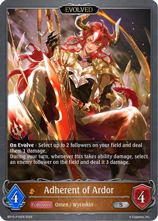 Image of Adherent of Ardor (Evolved) - P15 (Foil) (BP15-P15EN) - BP15 Trial of the Omens
