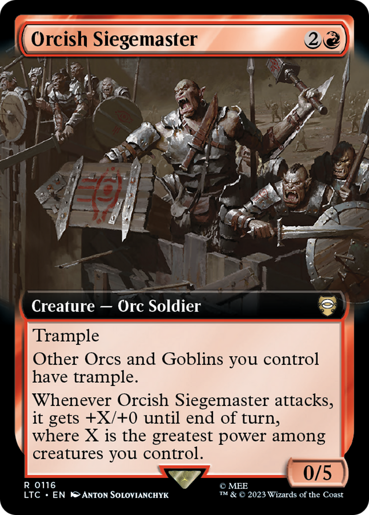 Image of Orcish Siegemaster (Extended Art) (LTC-116) - Tales of Middle-earth Commander: (Extended Art)