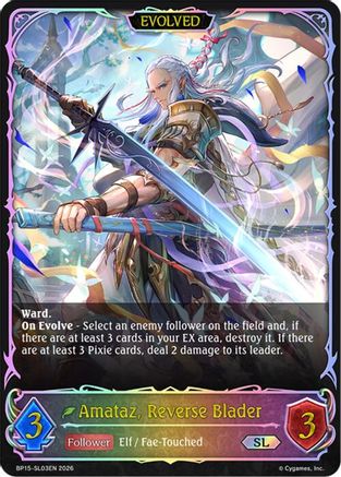 Image of Amataz, Reverse Blader (Evolved) (SL) (BP15-SL03EN) - BP15 Trial of the Omens
