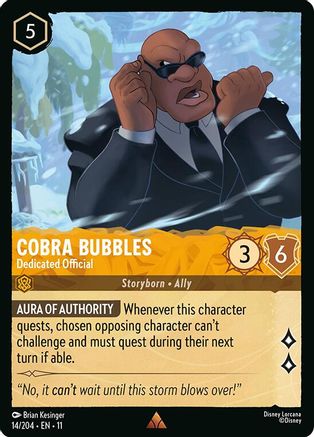 Image of Cobra Bubbles - Dedicated Official (14/204) - Winterspell Cold Foil