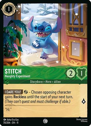 Image of Stitch - Naughty Experiment (70/204) - Winterspell Cold Foil