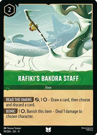 Image of Rafiki's Bakora Staff (99/204) - Winterspell Cold Foil