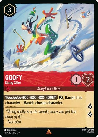 Image of Goofy - Klutzy Skier (121/204) - Winterspell Cold Foil