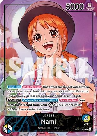 Image of Nami (Whole Cake Island Arc) (OP11-041) - One Piece Promotion Cards Foil