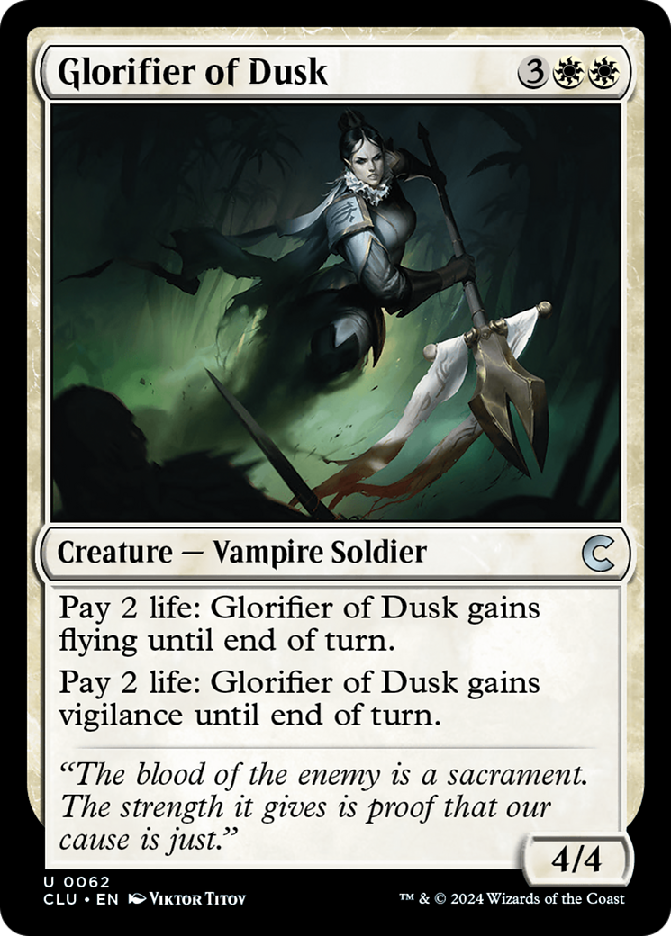 Image of Glorifier of Dusk (CLU-062) - Ravnica: Clue Edition