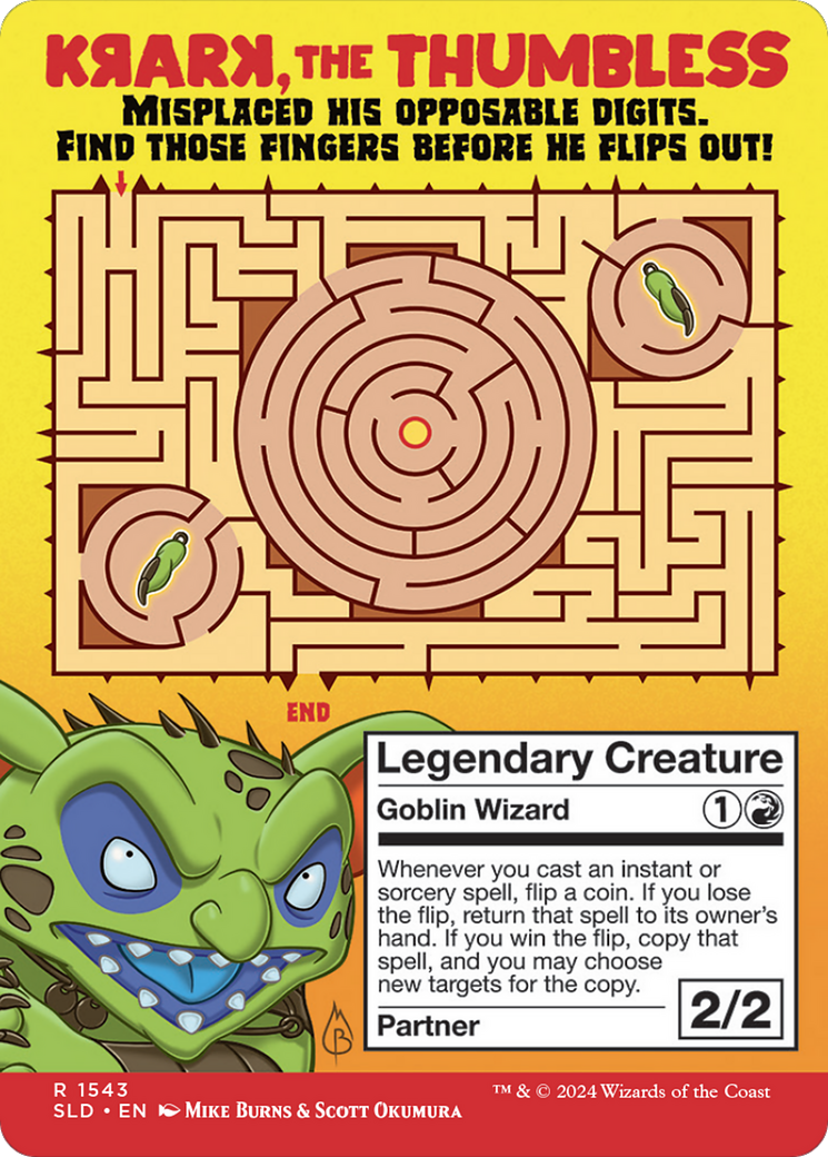 Image of Krark, the Thumbless (SLD-1543) - Secret Lair Drop (Borderless) Foil