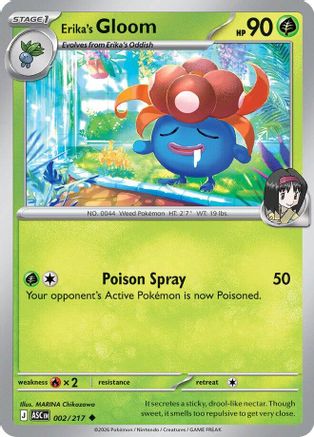 Image of Erika's Gloom 002  - Reverse Holofoil ME Ascended Heroes - Uncommon
