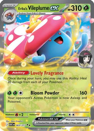 Image of Erika's Vileplume ex 003  - Holofoil ME Ascended Heroes - Double Rare