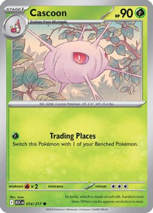 Image of Cascoon 014  - Reverse Holofoil ME Ascended Heroes - Common