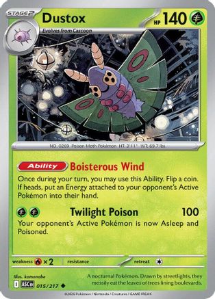 Image of Dustox 015/217  ME Ascended Heroes - Uncommon