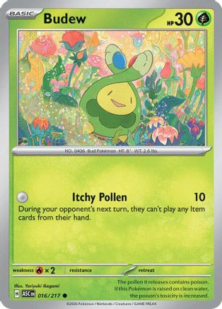 Image of Budew 016/217  - Reverse Holofoil ME Ascended Heroes - Common