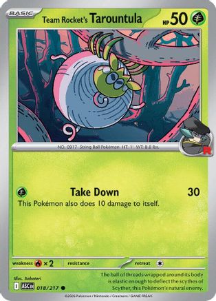 Image of Team Rocket's Tarountula 018  ME Ascended Heroes - Common