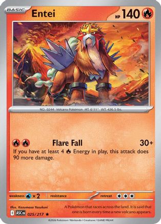 Image of Entei 025  - Holofoil ME Ascended Heroes - Rare