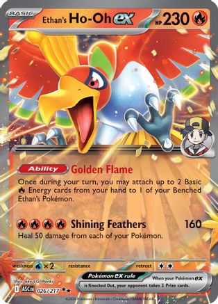 Image of Ethan's Ho-Oh ex 026  - Holofoil ME Ascended Heroes - Double Rare