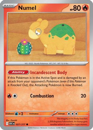 Image of Numel 027/217  - Reverse Holofoil ME Ascended Heroes - Common