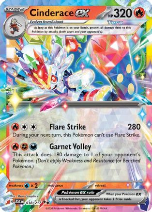 Image of Cinderace ex 038  - Holofoil ME Ascended Heroes - Double Rare