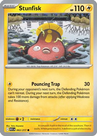Image of Stunfisk 062  - Reverse Holofoil ME Ascended Heroes - Common