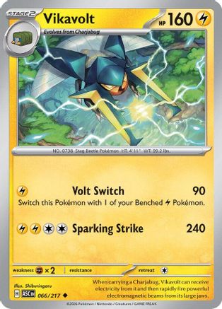Image of Vikavolt 066/217  - Reverse Holofoil ME Ascended Heroes - Uncommon
