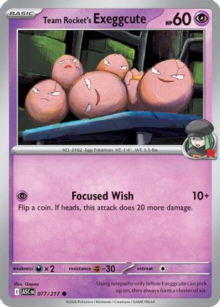Image of Team Rocket's  exeggcute 077  ME Ascended Heroes - Common