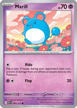Image of Marill 083/217  - Reverse Holofoil ME Ascended Heroes - Common