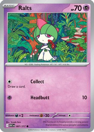 Image of Ralts 087  - Reverse Holofoil ME Ascended Heroes - Common