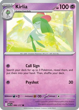Image of Kirlia 088  ME Ascended Heroes - Common