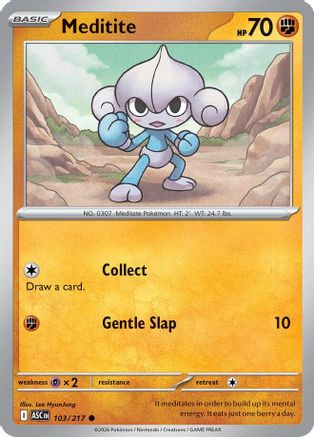 Image of Meditite 103  - Reverse Holofoil ME Ascended Heroes - Common