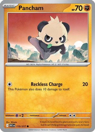 Image of Pancham 115  ME Ascended Heroes - Common